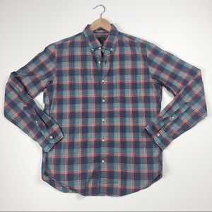 J.Crew Men’s Slim Button Up Plaid Checkered Shirt